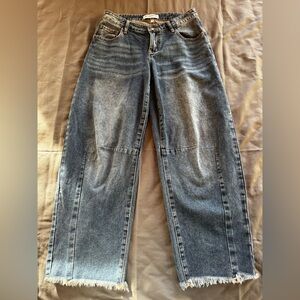 Ashley Mason premium BARREL JEANS Hem Jeans